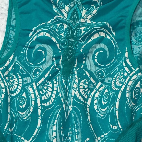 Athleta Workout Top Womens XS Teal Sleeveless Tank Sporty Active Exercise - Picture 9 of 13